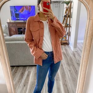 Sanctuary Utility Jacket Shacket Terracotta Blush
